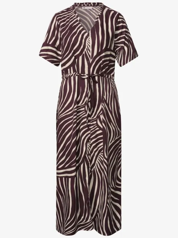 Street One Midi-jurk met V-hals en print rood, foto 3