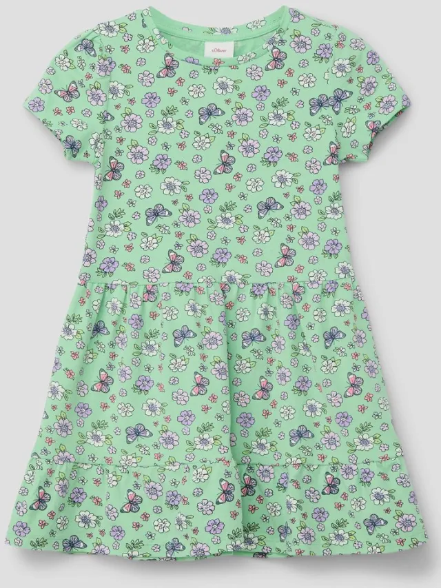 S.Oliver female - Jurk met all-over print lichtgroen