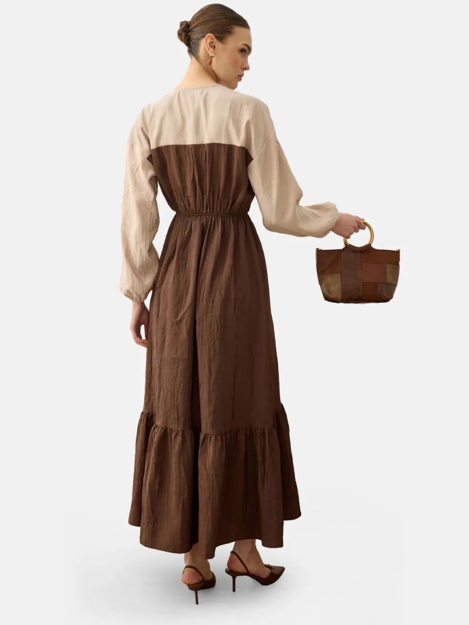 Modest Dress Refka bruin, foto 2