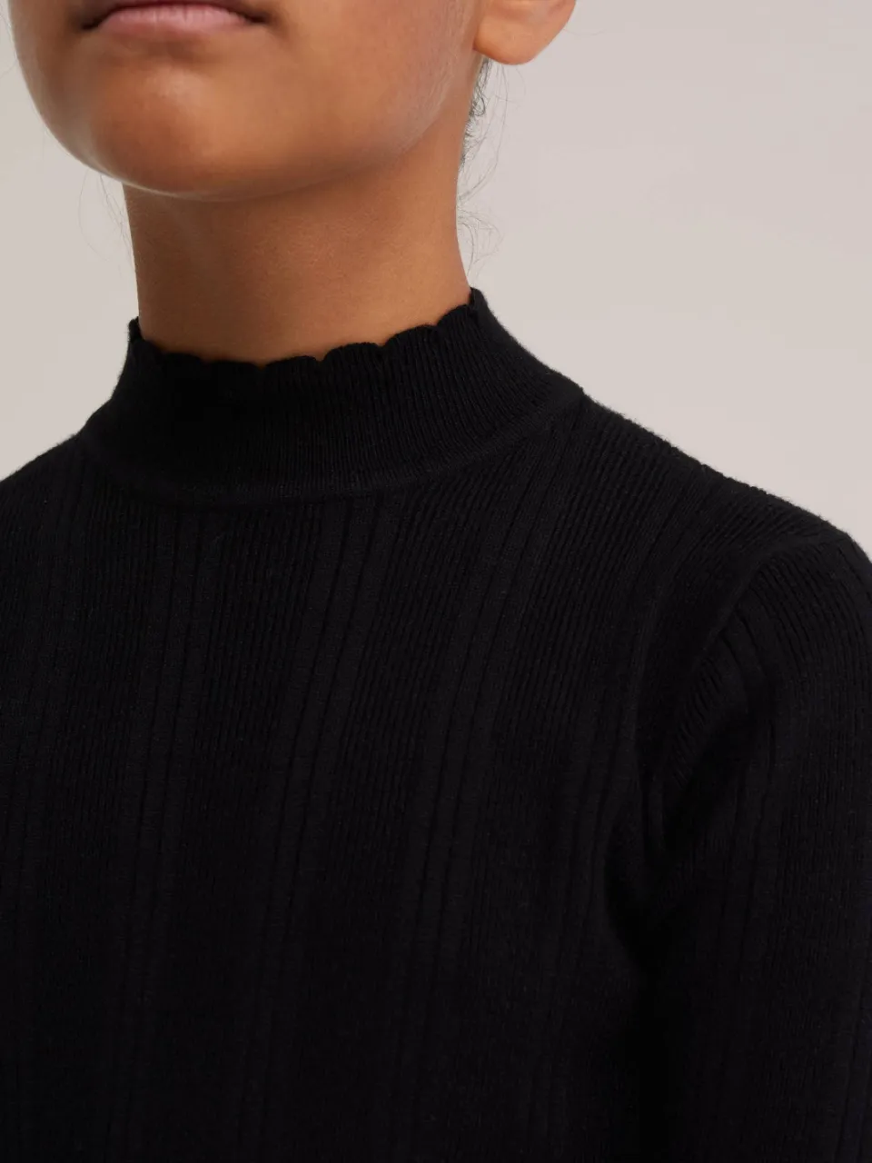 WE Fashion gebreide bodycon jurk zwart, foto 5