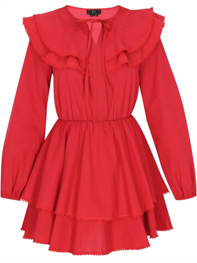Faina Jurk rood