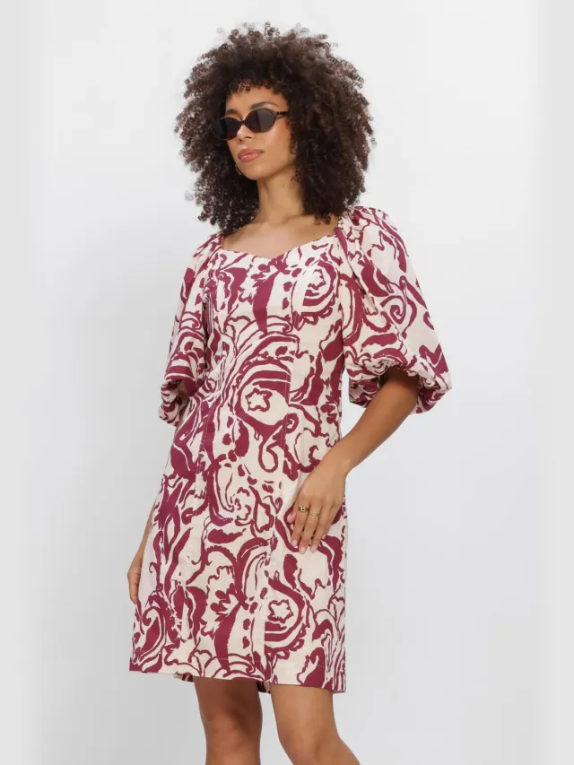 Y.A.S. YAS Dames Jurken Yasfleur 2/4 Dress S. - Creme