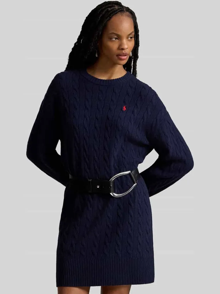 Polo Ralph Lauren Vloeiende vrijetijdsjurk van mix van wol en kasjmier Marineblauw