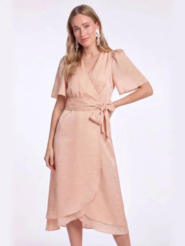 Freebird midi jurk lichtroze