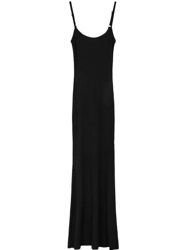 Basiclo Fitted Rib Dress ZWART, foto 2