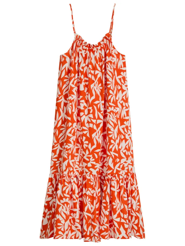 Marc O'Polo Vrouwen Strand jurk Firecracker Floral Oranje