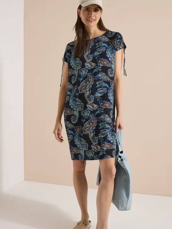 cecil Knie-lange jurk met kapmouwtjes blauw, foto 2