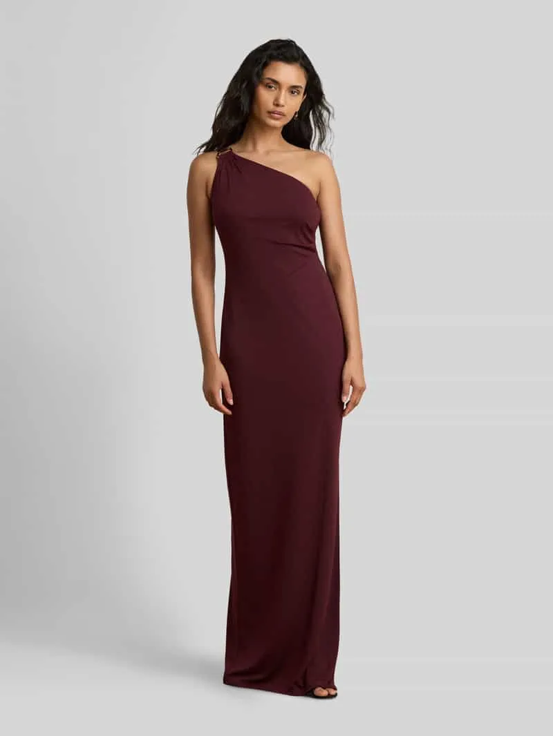 Lauren Ralph Lauren Nauwsluitende avondjurk met one-shoulder Bordeaux