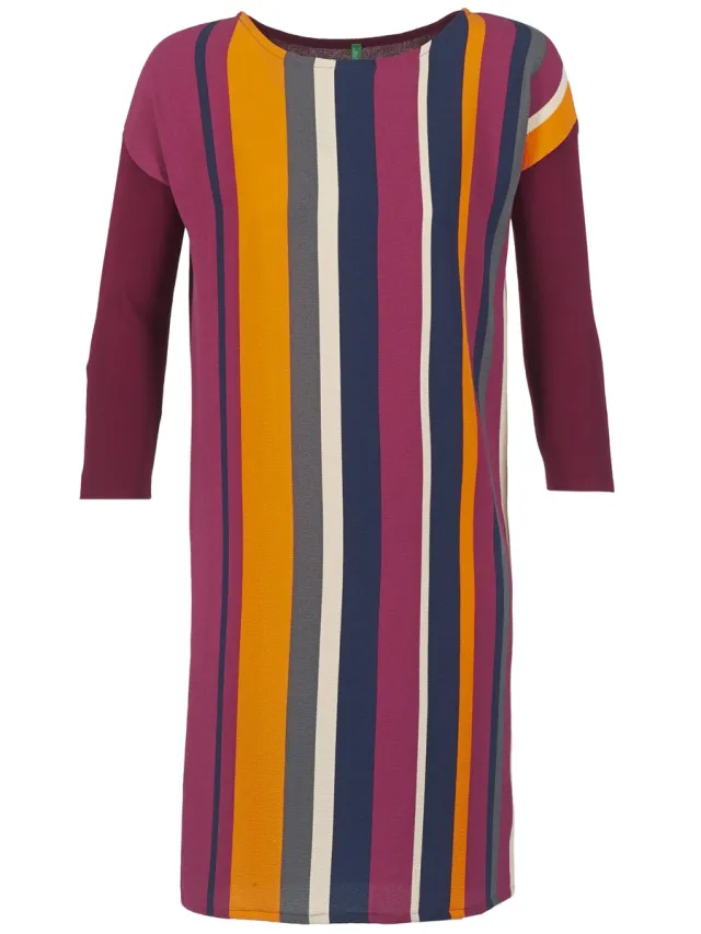 Benetton Korte Jurk Benetton VAGODA Bordeau