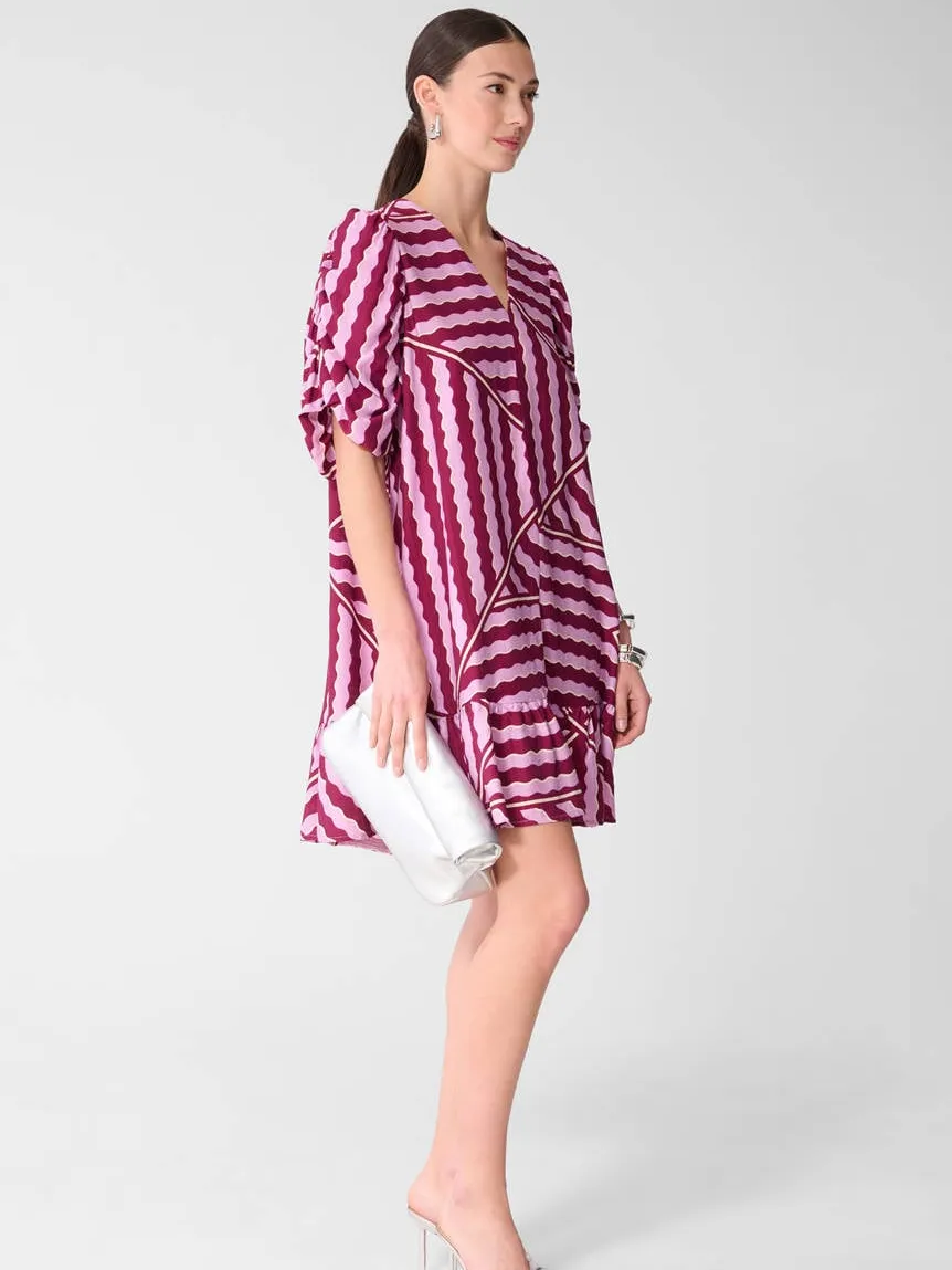 Shoeby viscose korte zomerjurk met print - roze, foto 4
