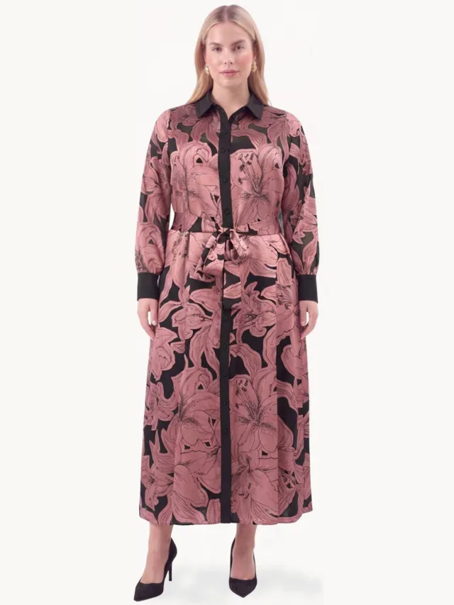 Yoek Devoree maxi-jurk roze Zwart