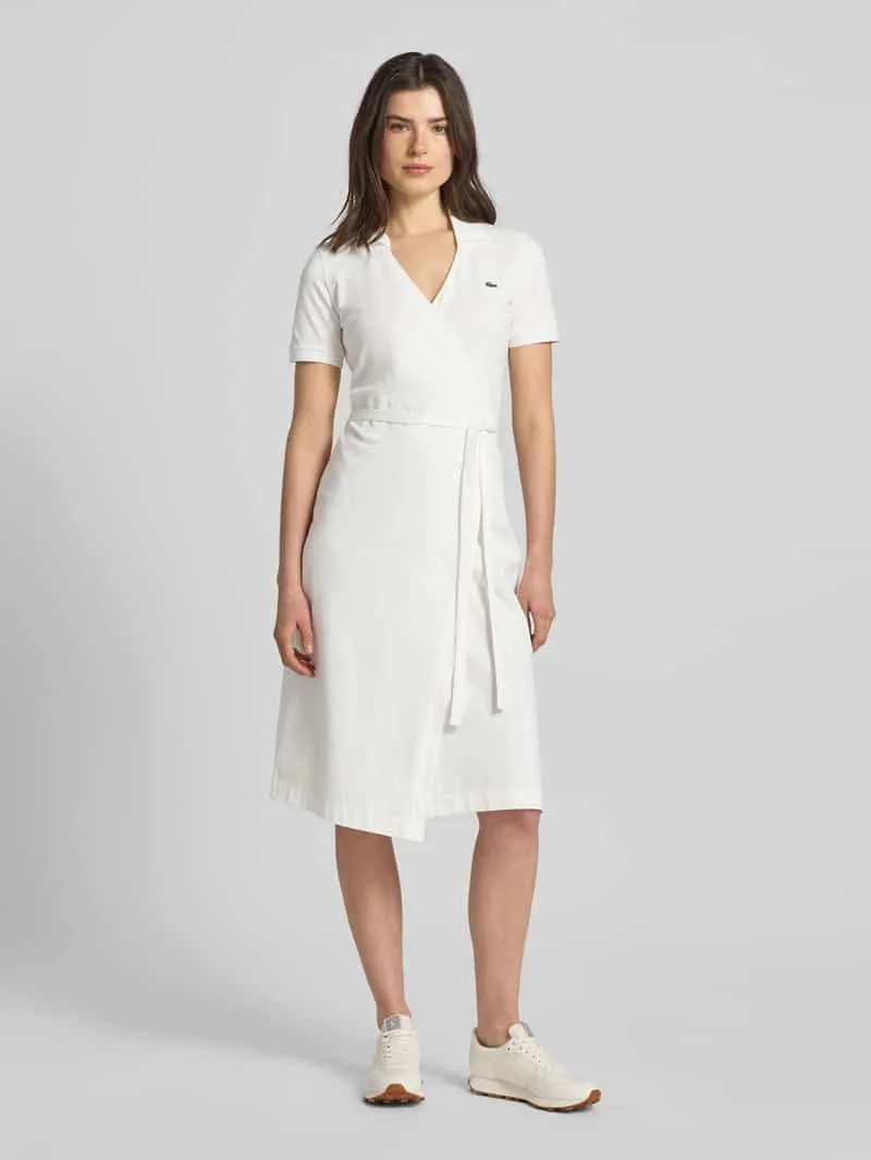 Lacoste wikkel-/overslagjurk ecru, foto 4