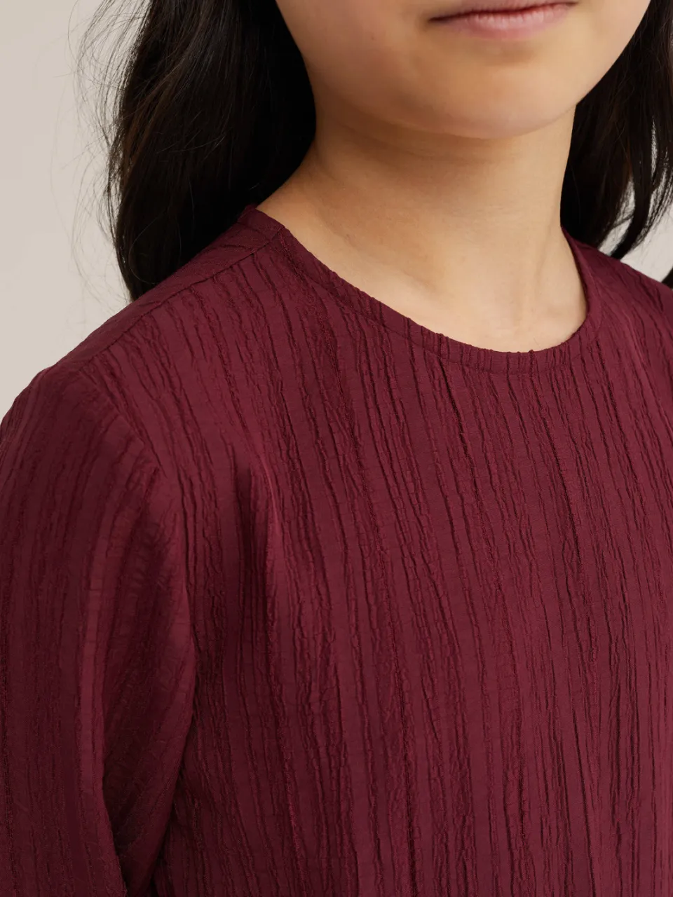 WE Fashion korte jurk donkerrood, foto 7