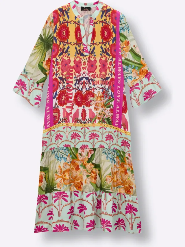 Maxi-jurk mint/pink bedrukt, foto 2