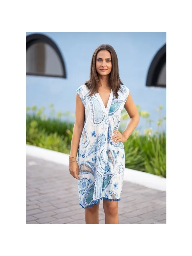 Isla Bonita By Sigris Korte Jurk Isla Bonita By Sigris Korte Jurk Blauw