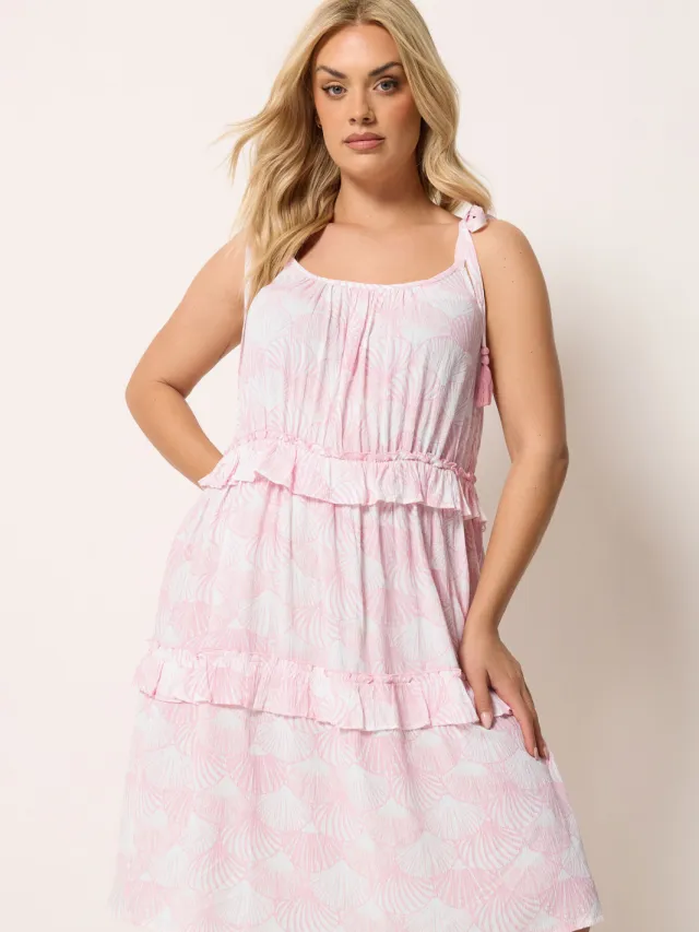 Yours Roze Minijurk Met Ruches-56 Pink