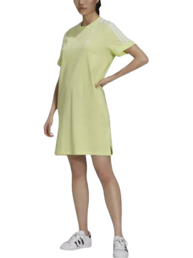 Adidas Korte Jurk adidas Robe Tee Dress 100 % coton Geel