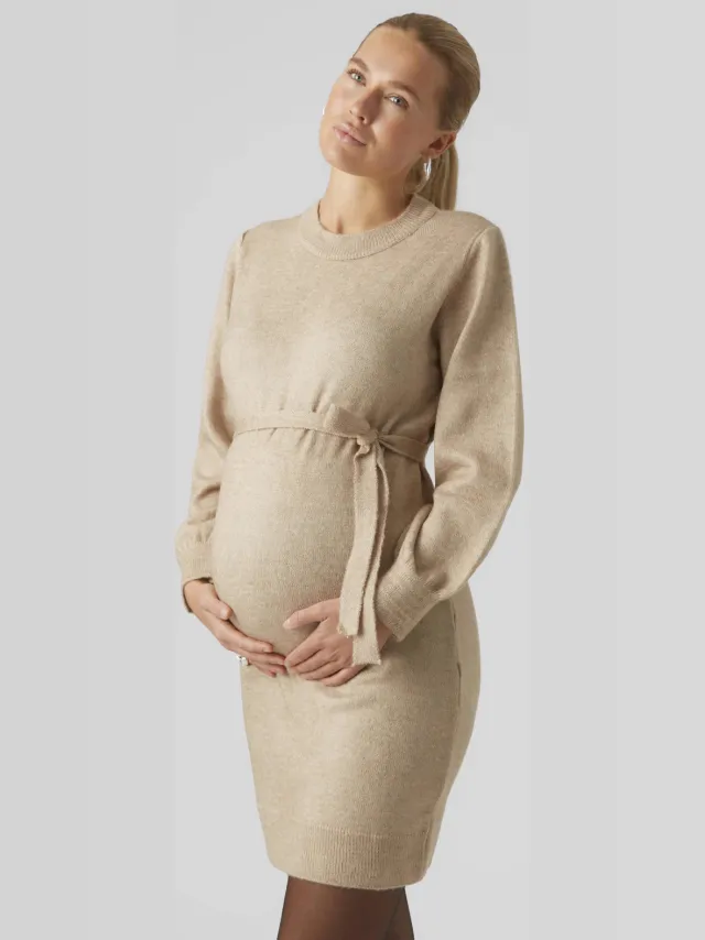 Mamalicious MLNEWANNE zwangerschapsjurk beige
