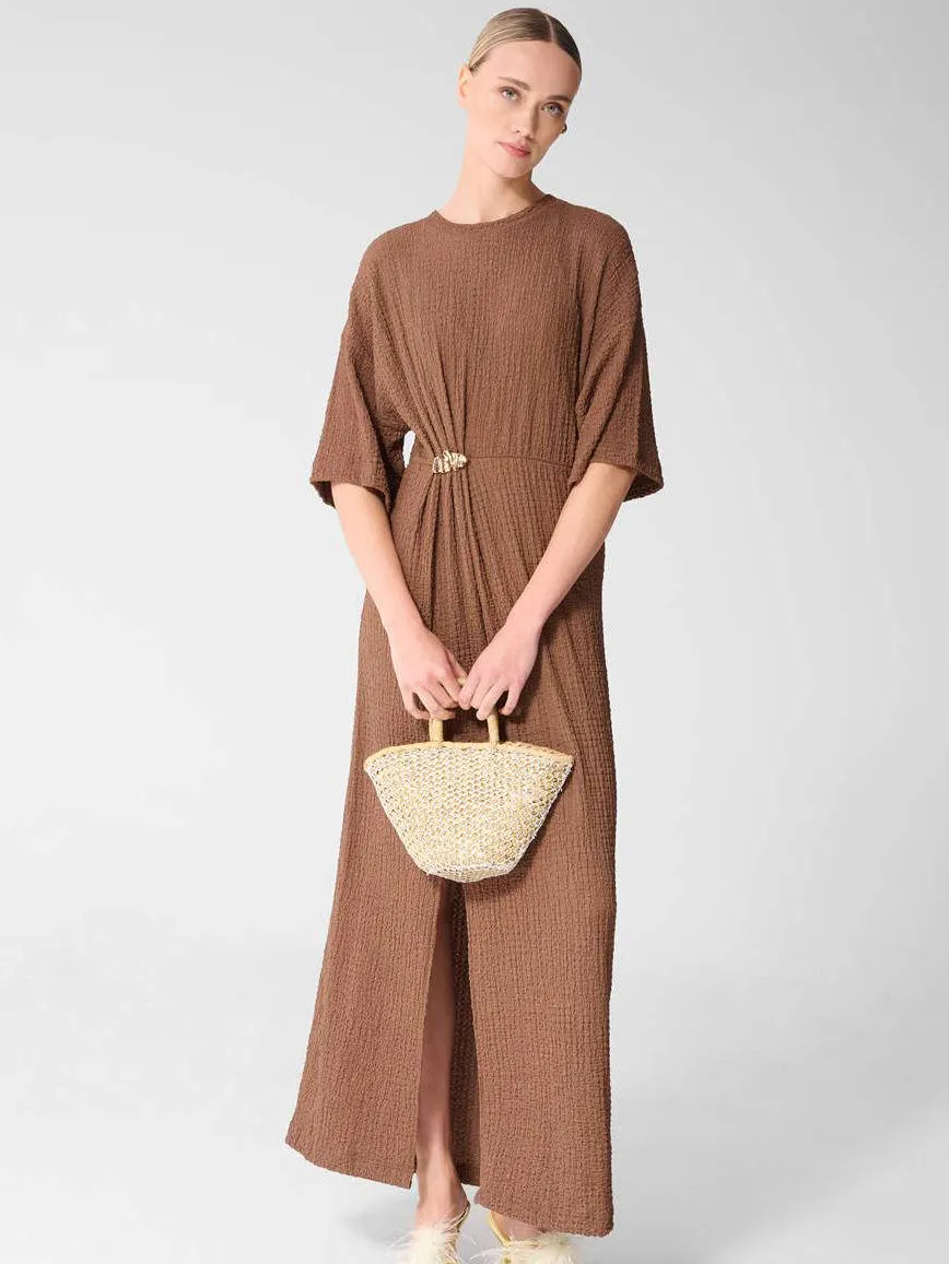Shoeby maxi jurk bruin, foto 4