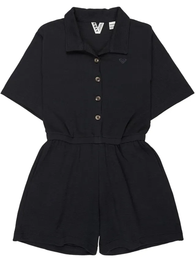 Roxy Tomorrow Dreams Korte Mouw Jurk Zwart 12 Years Meisje Anthracite
