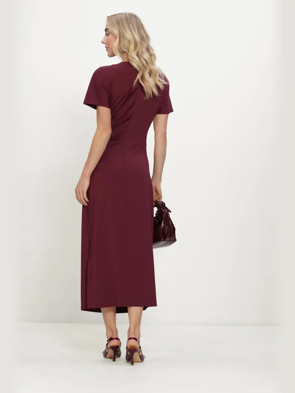 ROSEMUNDE Dames Jurken Rwbridget O-neck Long Dress - Bordeaux, foto 2