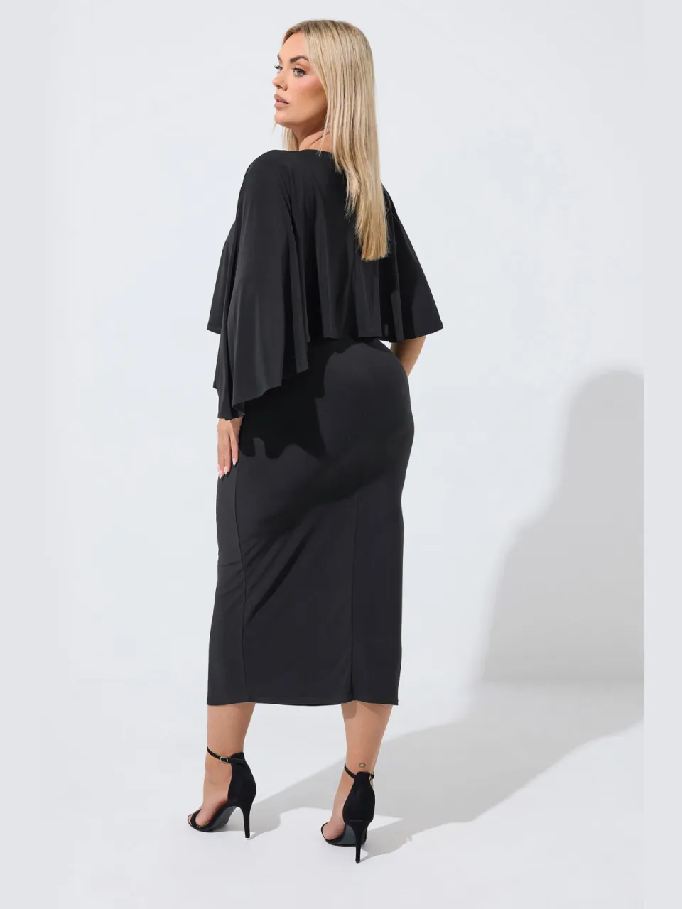 Limited Collection Zwarte Jurk Met Cape, foto 3