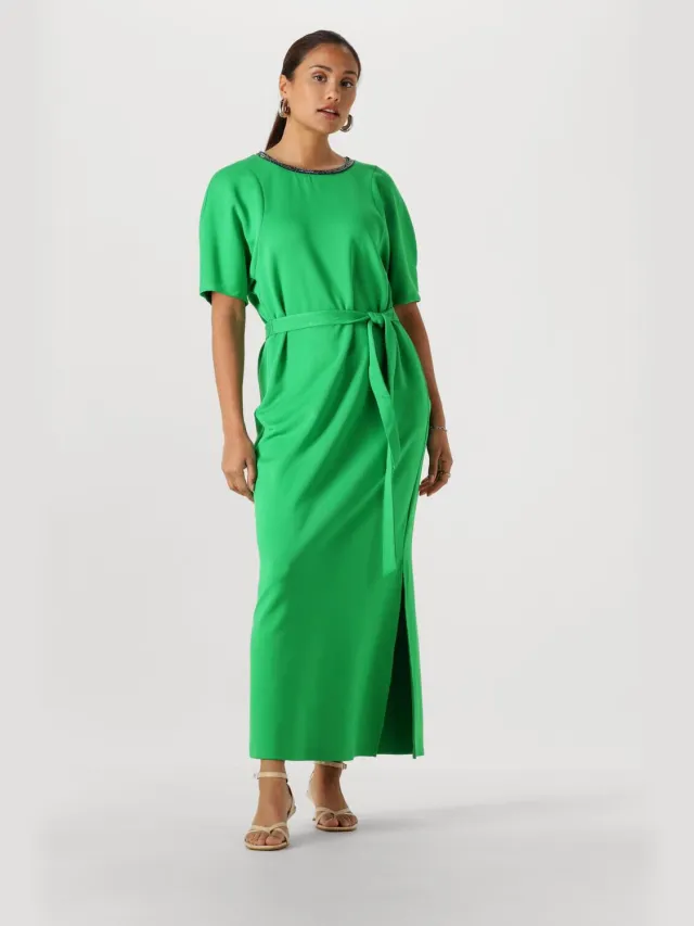 POM Amsterdam Dames Jurken Dress Macy Palm Green - Groen