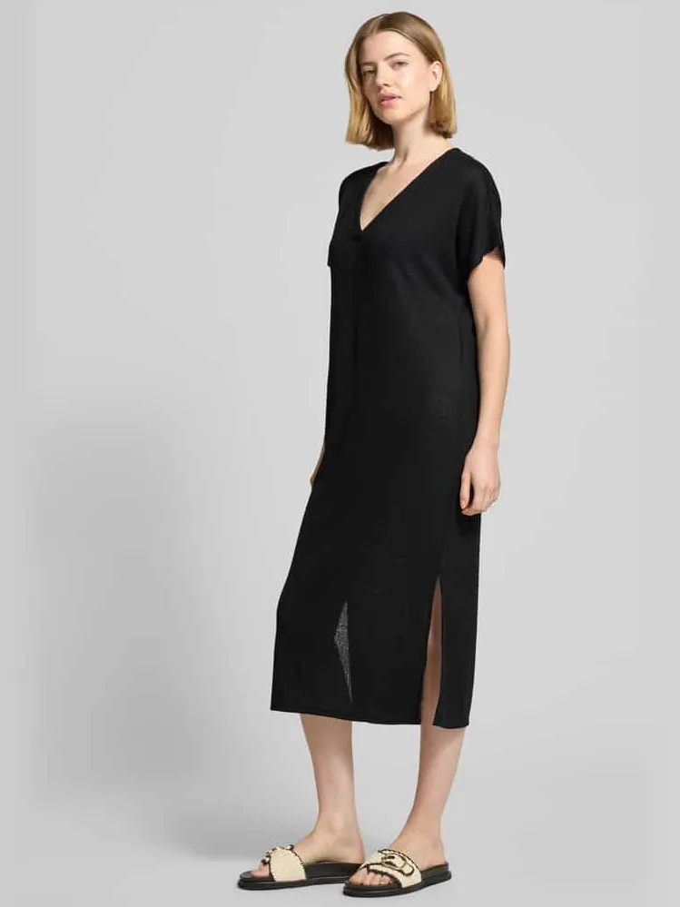 Soyaconcept Tricotjurk met V-hals model 'Delia' zwart, foto 3