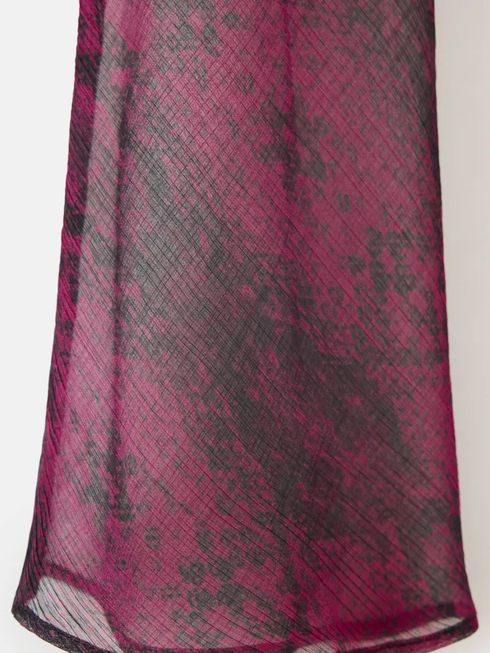 Mango semi-transparante midi A-lijn jurk met dierenprint - roze/zwart, foto 7