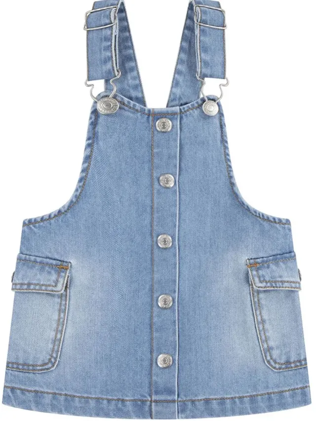 Levi's Levi´s ® Kids Cargo Pocket Mouwloze Jurk Blauw 24 Months Meisje Blue