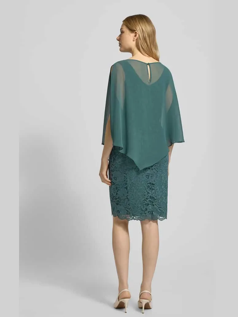 Vera Mont Knielange cocktailjurk in 2-in-1-look Smaragdgroen