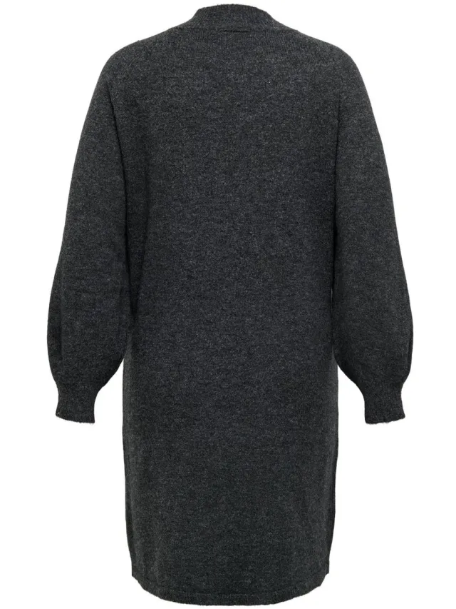 Only Carmakoma Gebreide jurk CAREMILIA Korte jurk Dark Grey Melange