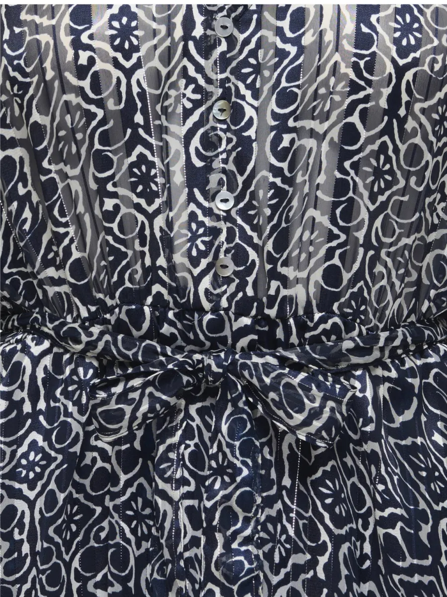 Only zomerjurk met paisley print met lurex blauw, foto 8