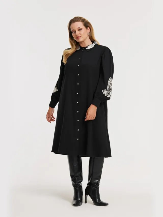 Yoek Jurk TWILL | Zwart