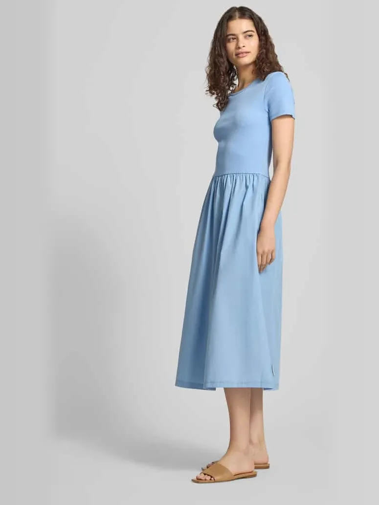 Marc O'Polo slim fit vrijetijdsjurk van katoenmix lichtblauw, foto 4