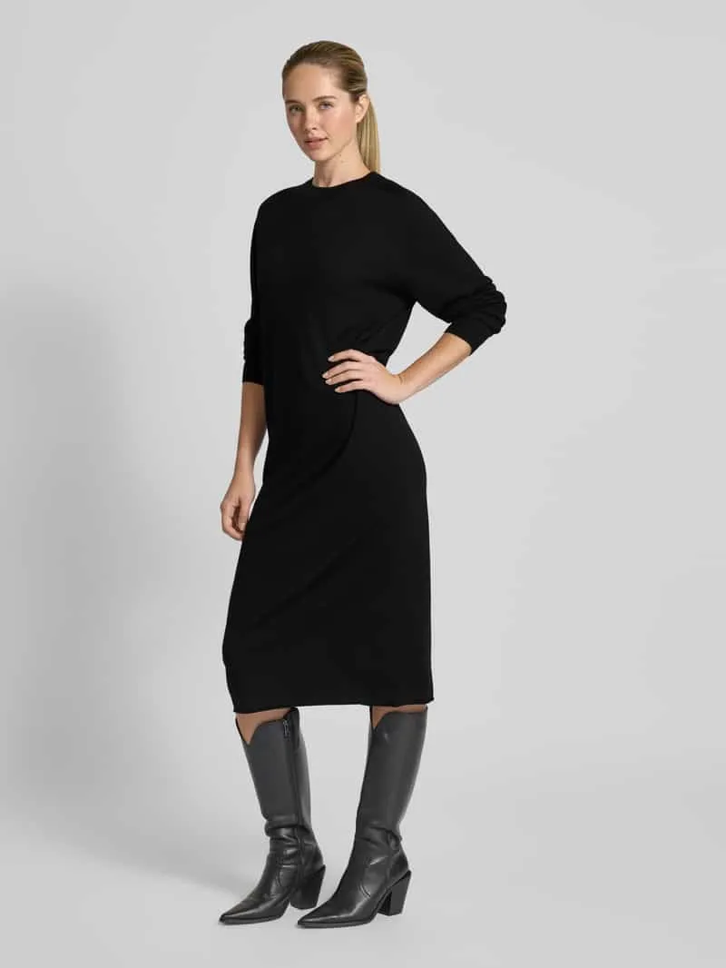 drykorn Midi-jurk van zuivere scheerwol model 'Rimone' zwart, foto 4