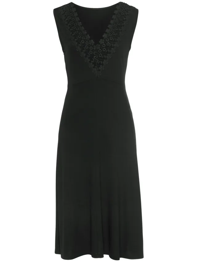 Jersey jurk zwart