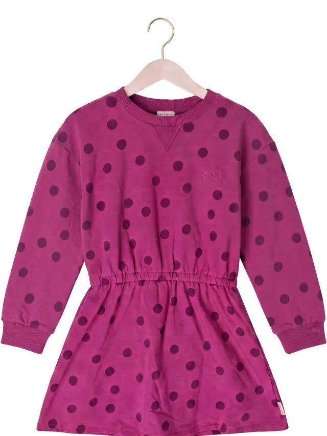 PETIT BLUSH Meisjes Jurken Skater Dress Dots - Fuchsia
