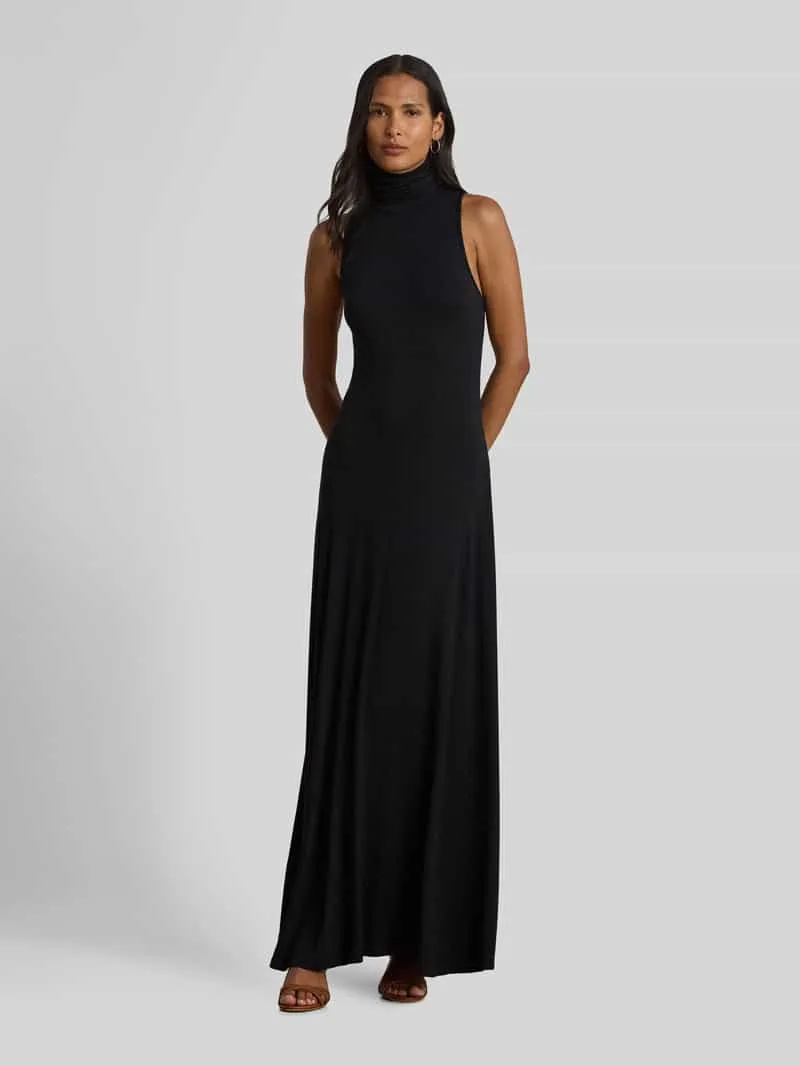 Lauren Ralph Lauren Nauwsluitende avondjurk met hoge kraag BLACK