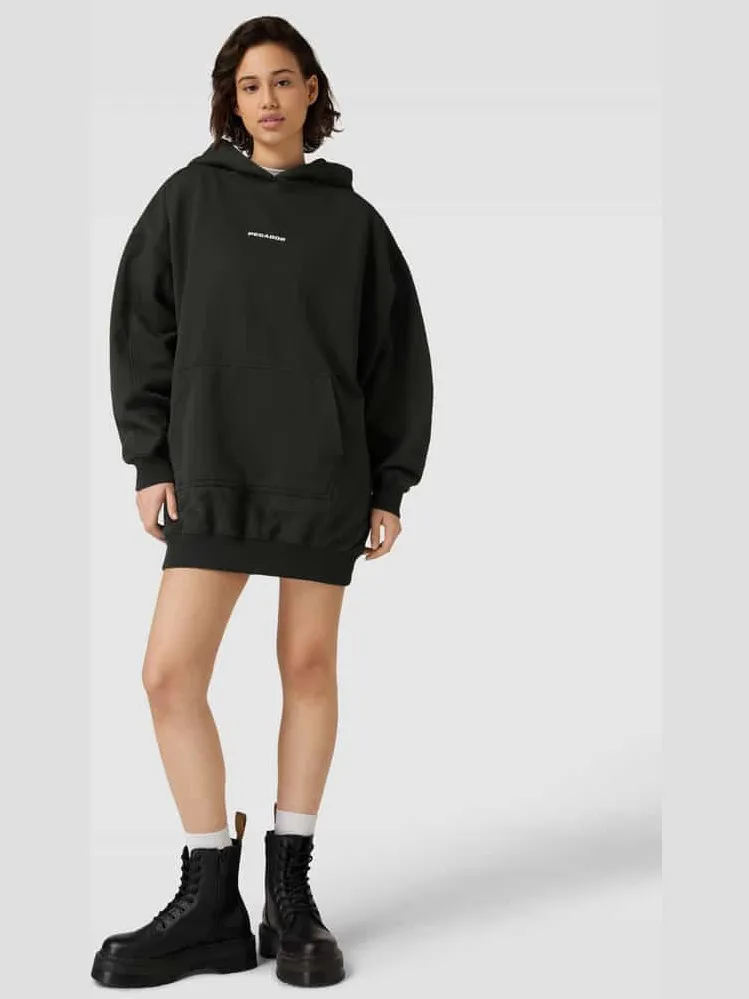 PEGADOR Oversized sweatjurk met logoprint, model 'MALM' olijfgroen, foto 3