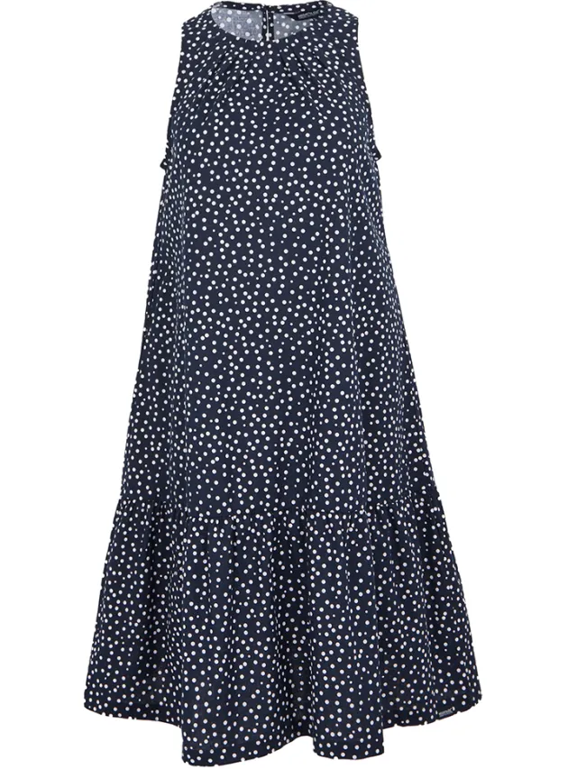 Regatta Dames/Dames Trisa Micro-Dot Smock Jurk (Marine, Wit) Marineblauw