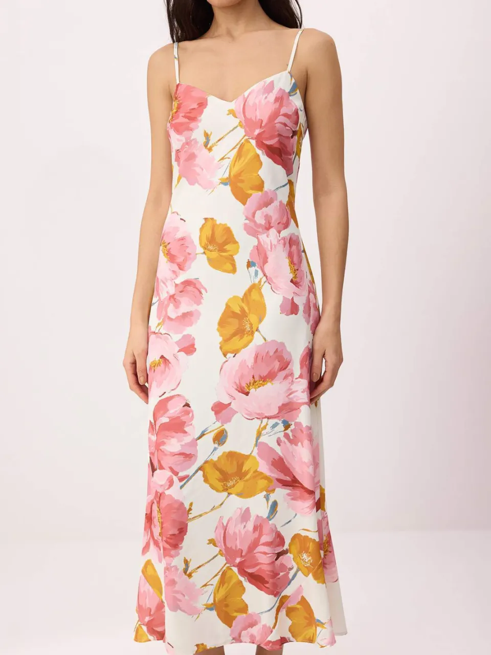 Trendyol TRENDYOLMİLLA Dames Roze Bloemen Maxi Mouwloos Avond / Dagelijks Recht Jurken, foto 2