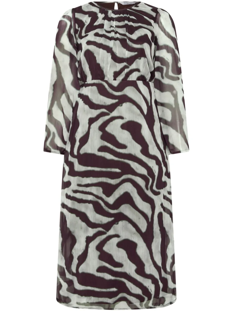 Yours London Grijze Jurk Met Zebraprint En Sleutelgat grijs, foto 4