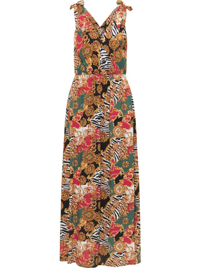 Faina Maxi-jurk met all-over print Dames Rood Veelkleurig, foto 2