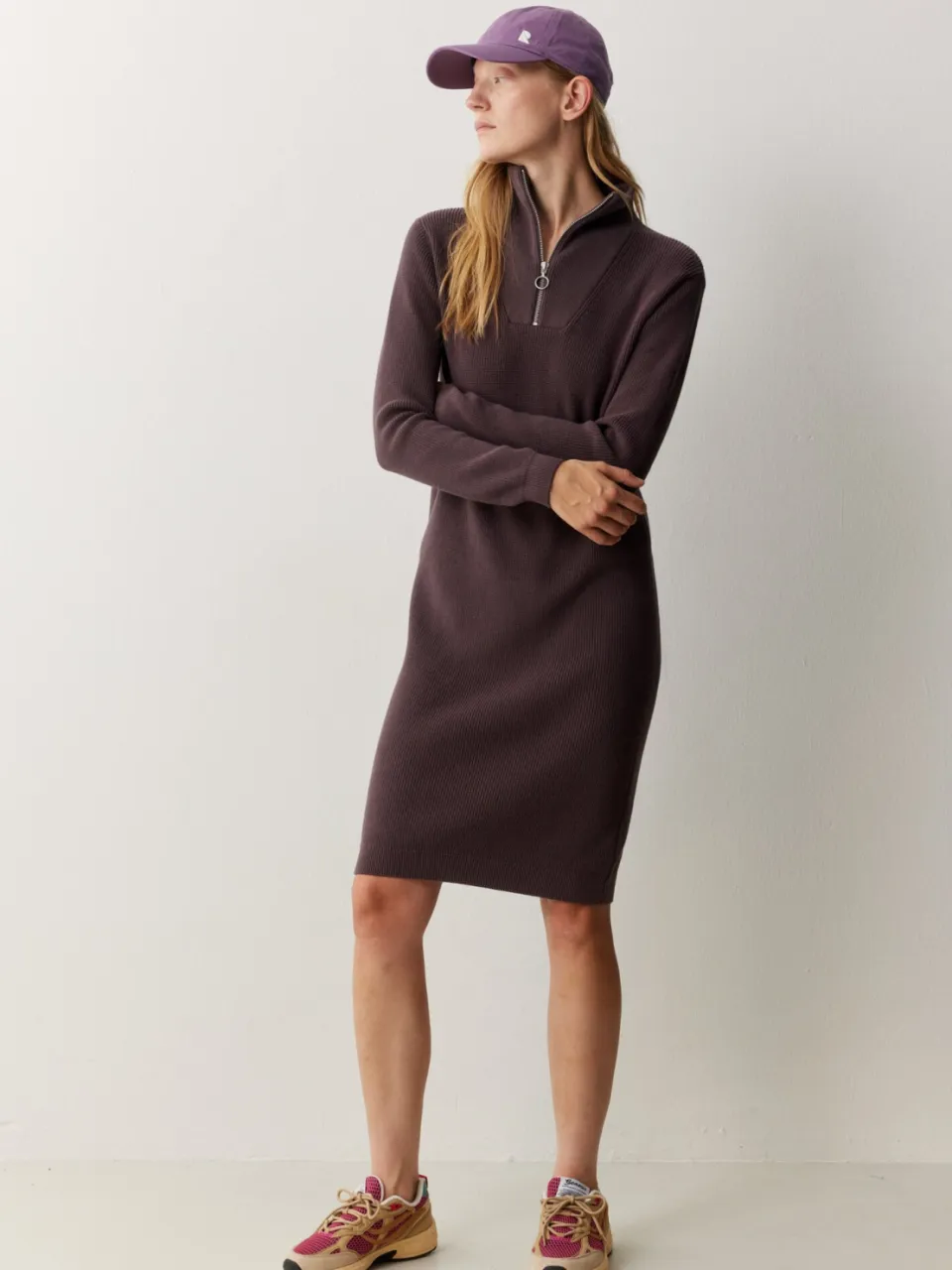 recolution dames vegan Jurk Stellera Donkere Druif paars, foto 2
