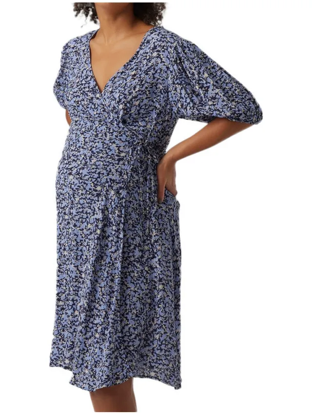 Vero Moda Korte Jurk Vero Moda MarternityHenna Blauw