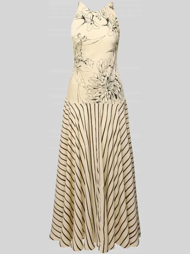 Topshop Maxi-jurk in all-over look model 'MILLE' offwhite gemêleerd, foto 2