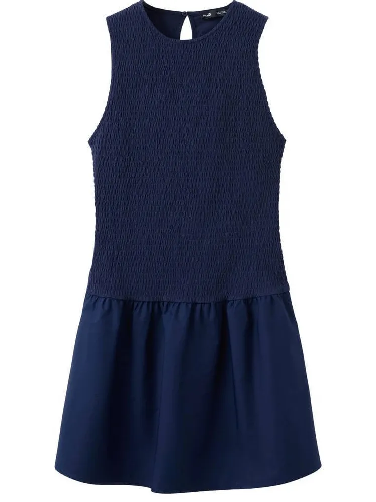 Mango korte zomerjurk - blauw, foto 2