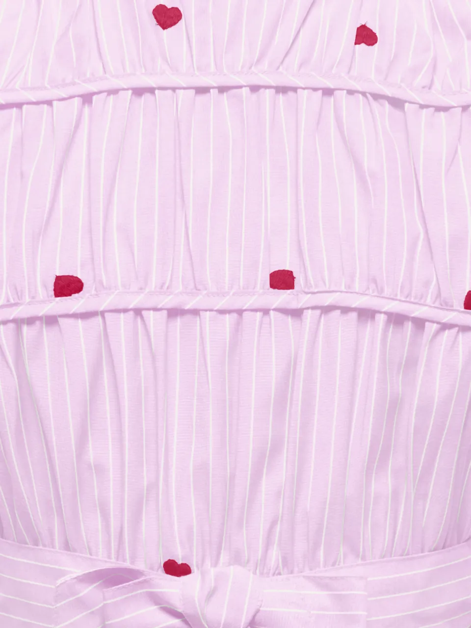 Only gestreepte korte jurk met hartjes roze, foto 4