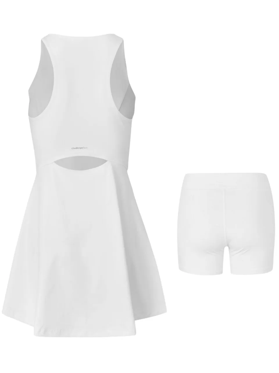 Slazenger 2-in-1-tennisjurk met logo voor dames (Wit), foto 2